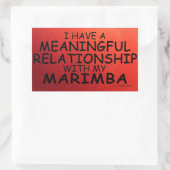 意味のある人間関係マリンバ長方形ステッキ 長方形シール (バッグ)