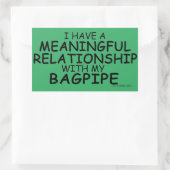 意味のある人間関係Bagpipe長方形ステッキ 長方形シール (バッグ)