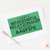 意味のある人間関係Bagpipe長方形ステッキ 長方形シール (封筒)