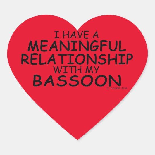 意味のある人間関係Bassoonハートシール ハートシール (正面)