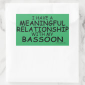 意味のある人間関係Bassoon Rectangular Sticke 長方形シール (バッグ)