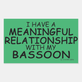 意味のある人間関係Bassoon Rectangular Sticke 長方形シール