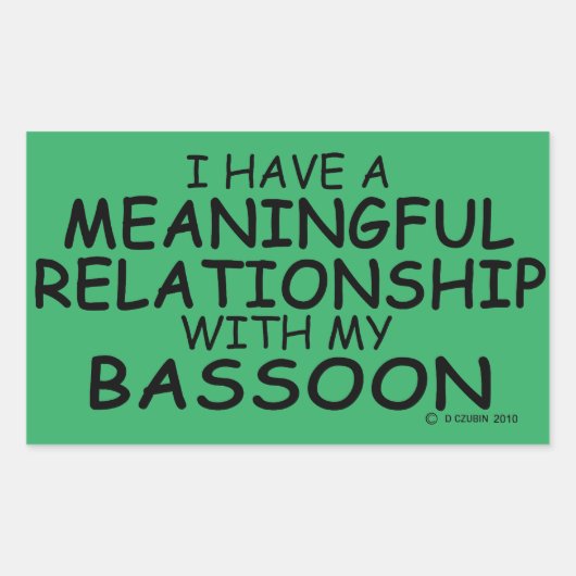 意味のある人間関係Bassoon Rectangular Sticke 長方形シール (正面)