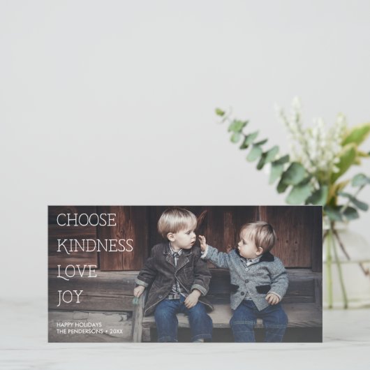 意味のある休日を選択する親切な愛の喜び写真 シーズンカード (スタンド正面)