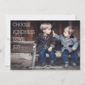 意味のある休日を選択する親切な愛の喜び写真 シーズンカード (正面)