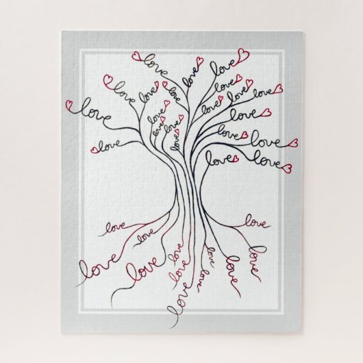 意味のある困難なハートを持つ生活の木 ジグソーパズル (縦)