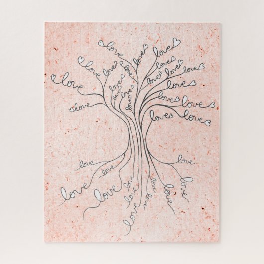 意味のある困難なハートを持つ生活の木 ジグソーパズル (縦)