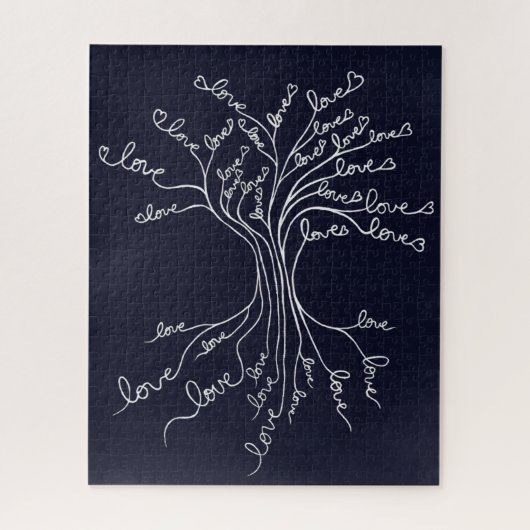 意味のある困難なハートを持つ生活の木 ジグソーパズル (縦)