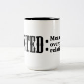 意味のある夜の人間関係 ツートーンマグカップ (中央)