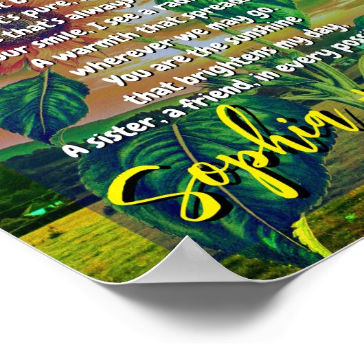 意味のある姉妹の贈り物：ハートの愛からの詩 ポスター (角)