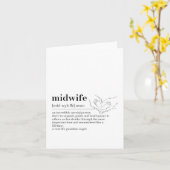 意味のある定義を持つ助産師サンキューカード カード (黄色い花)