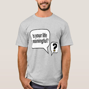 意味のある質問 – グレー Tシャツ