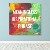意味のない感動的句 キャンバスプリント (インサイチュ (ウッドフロア))