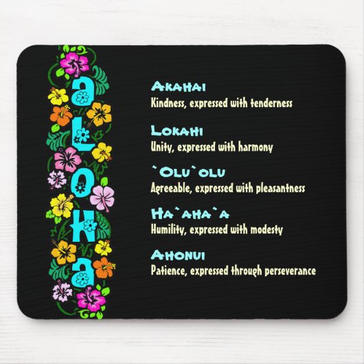 意味のアロハ マウスパッド (正面)