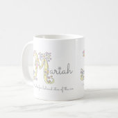 意味マグとのMariahの手紙Mの装飾的な名前 コーヒーマグカップ (正面左)