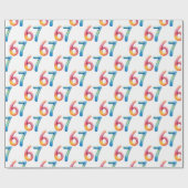 意味不明な明るい色柄67 ホワイト ラッピングペーパー (フラット)