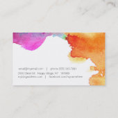 意味深長な水彩画の名刺 名刺 (裏面)