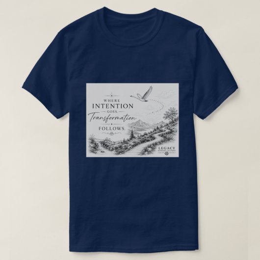 意図が向かうところ、変革が続く Tシャツ (デザイン正面)