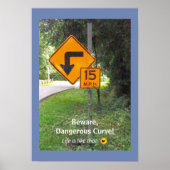 意図しないメッセージを含むハイウェイのユーモアのある標識 ポスター (正面)