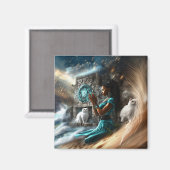 意図を明示オカルト暗黒の魔性AIアート マグネット (正面/裏面)