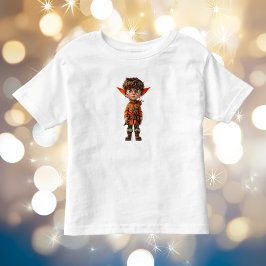 意図少年クリスマスエルフの幼児用Tシャツ トドラーTシャツ