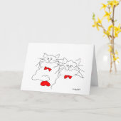 意図的なバレンタインデー カード (黄色い花)