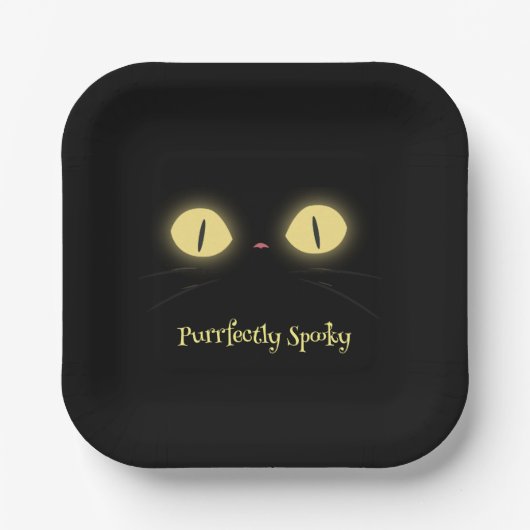 意図的な不気味猫好き ペーパープレート (正面)