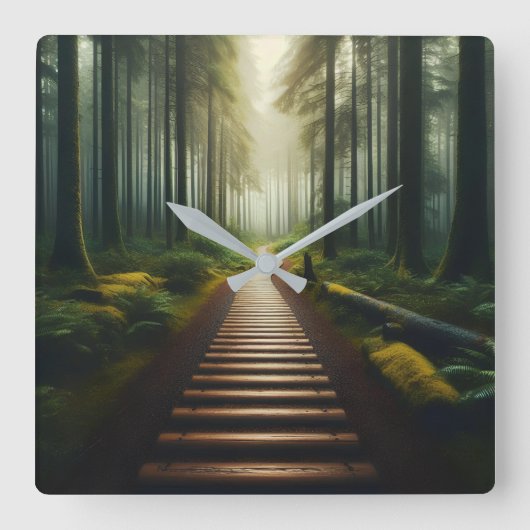 "意図的な旅"壁時計 スクエア壁時計 (正面)