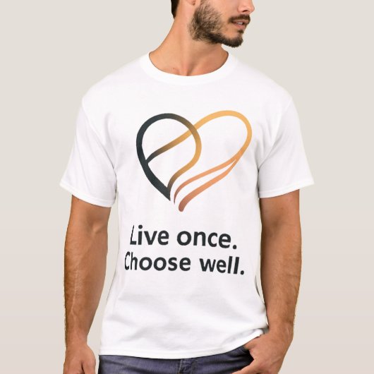 意図的な生活の引用デザイン Tシャツ (正面)