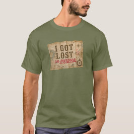 意図的な迷子 ヴィンテージ地図 Tシャツ