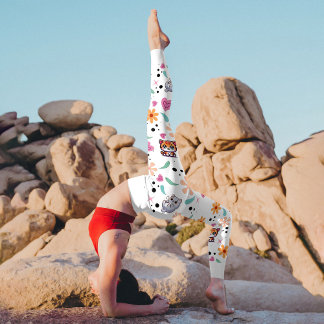 「意図的によくはしゃぐかわいい猫の庭のパターン」 レギンス