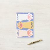 意図的にピンクのトウビーンズのCat Paws Priority To Do ポストイット (デスク上)