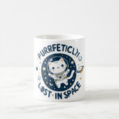 意図的に失った宇宙かわいい宇宙飛行士キャットマグ コーヒーマグカップ (中央)