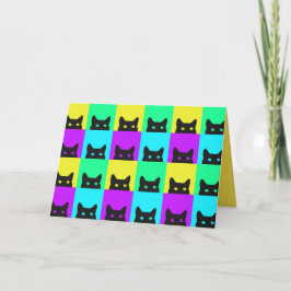 意図的に子猫のカラフル誕生日 カード