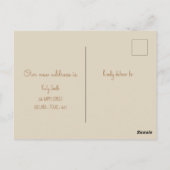 意図的に移動された、我々の新しいアドレス ポストカード (裏面)