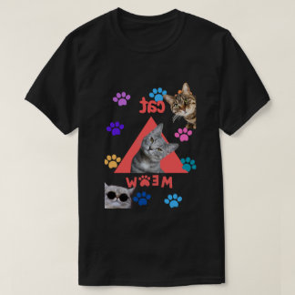 意図的よくはしゃぐに猫カラフルデザイン Tシャツ