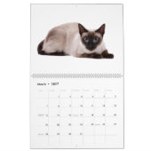 意図的よくはしゃぐに：シャム猫 カレンダー (3月 2027)
