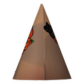 意図的幽霊のよく出るに：ハロウィーンの猫とカボチャ パーティーハット (裏面)