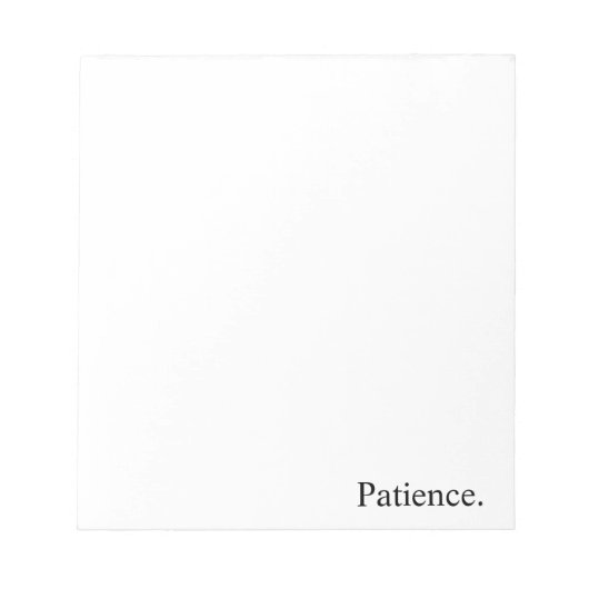 意図「忍耐」 ノートパッド (正面)