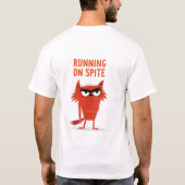 意地を張って走る おもしろい グランピー フォックス キャラクター ギフト Tシャツ (裏面)