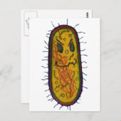 意地悪なバクテリアの漫画キャラクター ポストカード (正面/裏面)