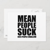 意地悪な人って最低 ポストカード (正面/裏面)