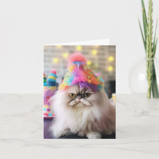 意地悪な猫の誕生日グリーティングカード カード (正面)