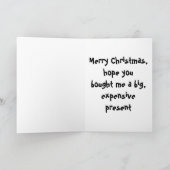 意地悪な聖降誕祭のカードおもしろい- シーズンカード (内部)