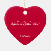 意志およびKateのヴィンテージの英国国旗のオーナメント セラミックオーナメント (裏面)