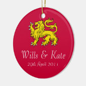 意志およびKateの王室のな結婚式のオーナメント セラミックオーナメント (左)