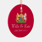 意志およびKateの王室のな結婚式の記念品のオーナメント セラミックオーナメント (右)