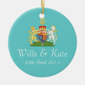 意志およびKateの王室のな結婚式の記念品のオーナメント セラミックオーナメント (正面)