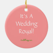 意志およびKateの王室のな結婚式の記念品のオーナメント セラミックオーナメント (裏面)