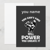 意志の力は見つけるものではなく、作り出すものだ 招待状 (正面/裏面)